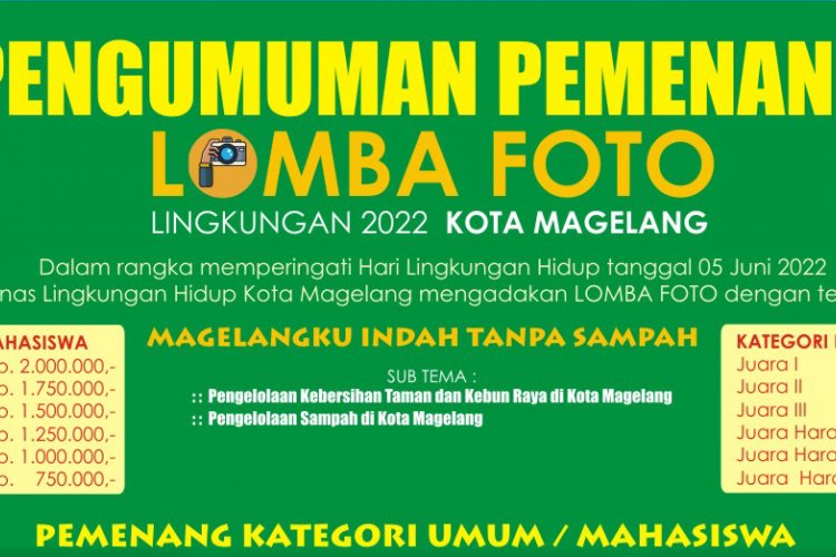 Pemenang Lomba Foto Lingkungan 2022 Kota Magelang